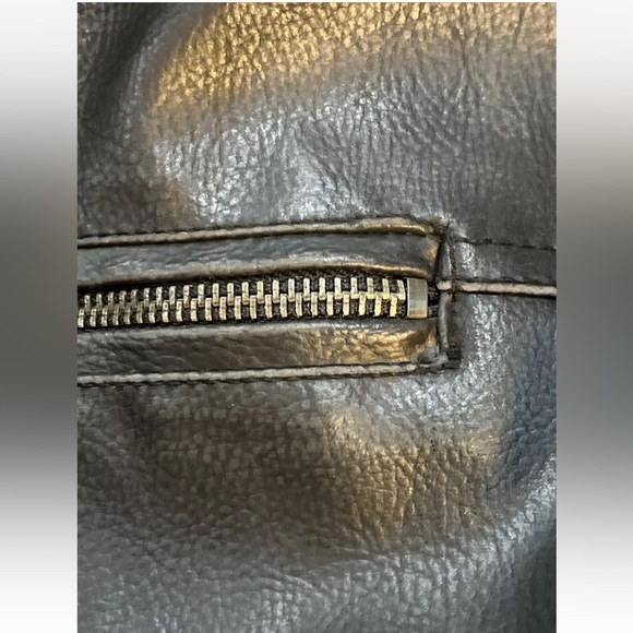 Men’s Vintage Guess Black Faux Leather Jacket Coat Size S - Picture 10 of 13